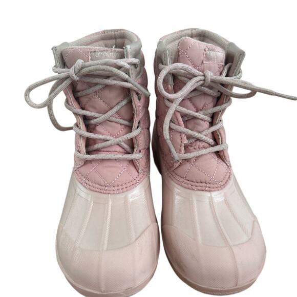 Sperry Kids Pink Quilted Waterproof Duck Boots - Picture 1 of 4